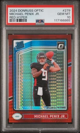 2024 Donruss Optic Michael Penix Red Hyper