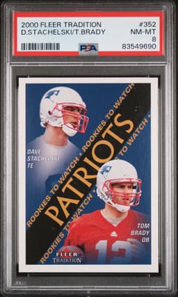 2000 Fleer Tradition Tom Brady D. Stachelski