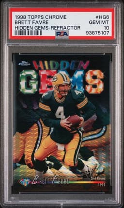 1998 Topps Chrome Hidden Gems Brett Favre Hidden Gems-Refractor