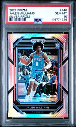 2022 Prizm Jalen Williams Silver Prizm PSA 10