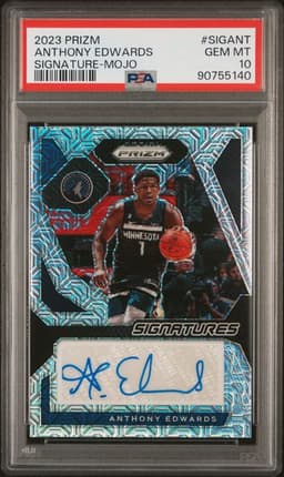 2023 Prizm Anthony Edwards Signature Mojo PSA 10