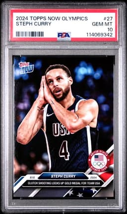 2023 Topps Now Olympics Steph Curry Sleepy PSA 10
