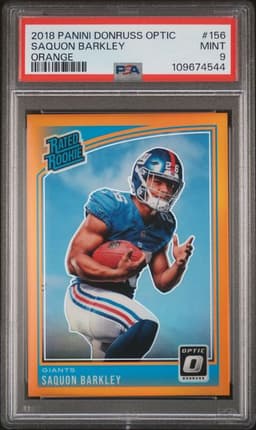 2018 Optic Saquon Barkley Orange PSA 9
