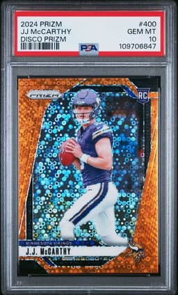 2024 Prizm JJ McCarthy Orange Disco PSA 10