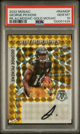 2022 Geroge Pickens Gold Mosiac Auto PSA 10