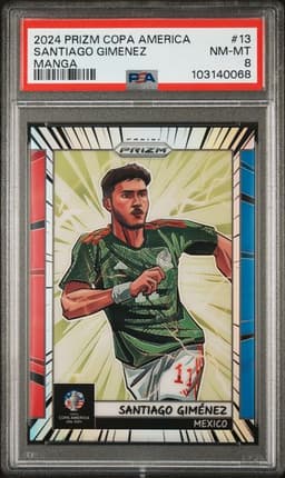 2024 Prizm Copa America Santiago Gimenez Manga PSA 8