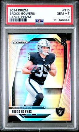 2024 Prizm Brock Bowers Silver Prizm PSA 10