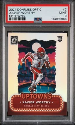 2024 Optic Xavier Worthy Uptowns PSA 9