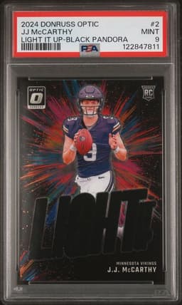 2024 Optic JJ McCarthy Light It Up Black Pandora PSA 9