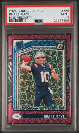 2024 Optic Drake Maye Pink Velocity PSA 9