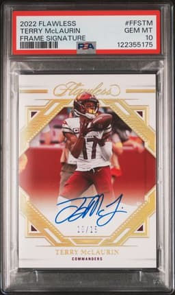 2022 Panini Flawless 70 Terry McLaurin Frame Signatures PSA 10	$450.00	122355175