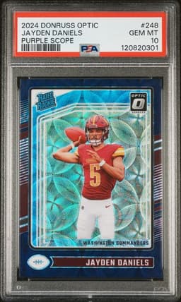 2024 Optic Jayden Daniels Purple Scope PSA 10
