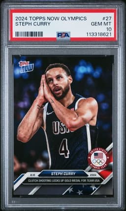 2023 Topps Now Olympics Steph Curry Sleepy PSA 10