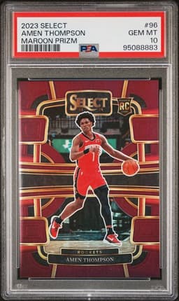 2023 Select Amen Thompson Maroon Prizm PSA 10