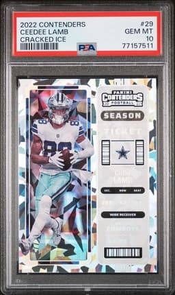 2022 Panini Contenders Ceedee Lamb Cracked Ice #29 PSA 10