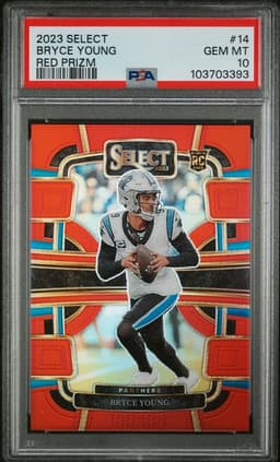2023 Panini Select Bryce Young Red Prizm #14 PSA 10