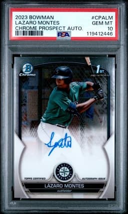2023 Bowman Lazaro Montes Chrome Auto PSA 10