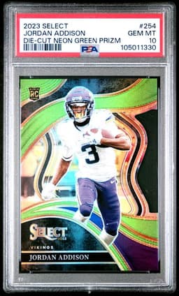 2023 Select Jordan Addison Die Cut Green Prizm