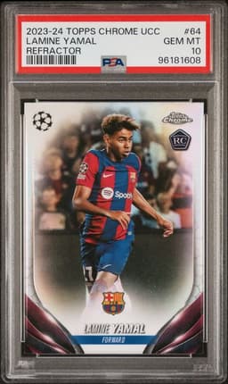 2023-24 Topps Chrome UCC Lamine Yamal Refractor PSA 10